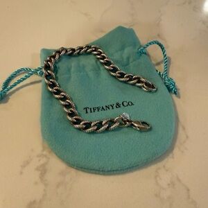 Tiffany & Co. Twisted Sterling Silver Chain Rope Bracelet